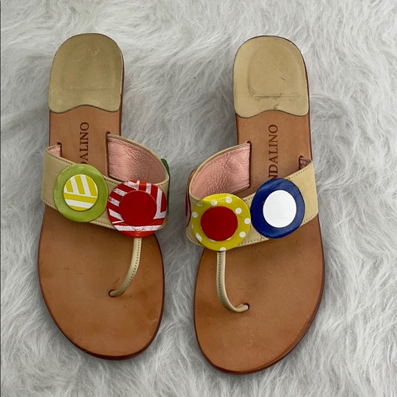 Sandalino Sandals Size 9 Colorful FlipFlop Sandals - Picture 2 of 7